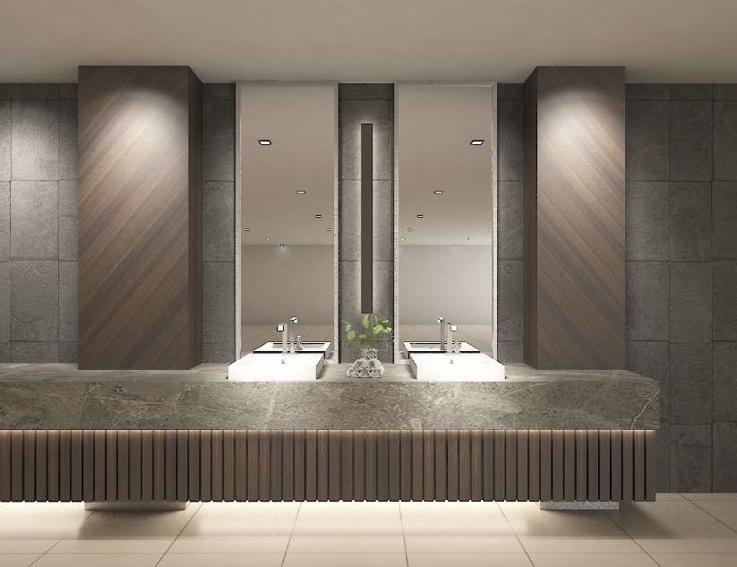 Commercial - Hotel Washroom Area